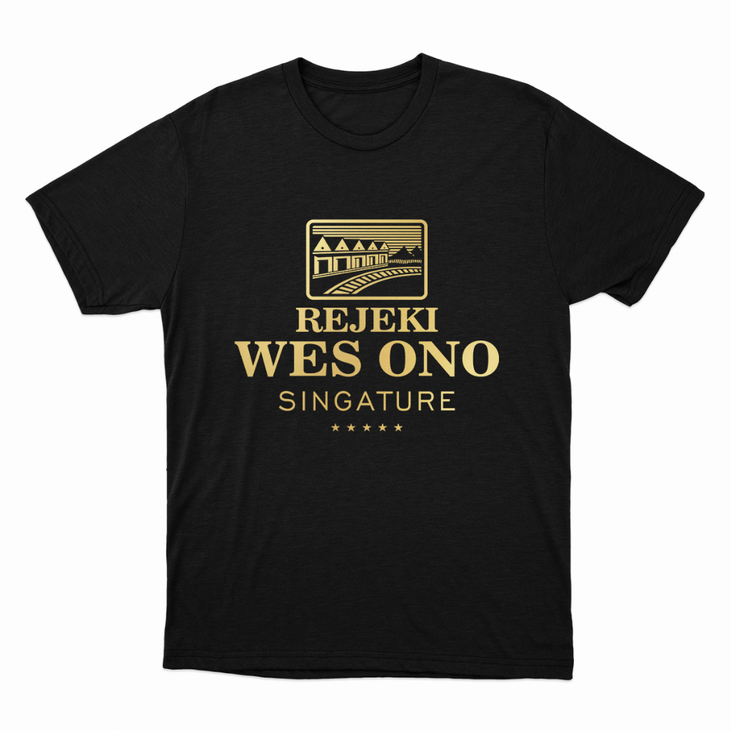 Bappier Kaos T Shirt Rejeki wes ono singature Pelesetan