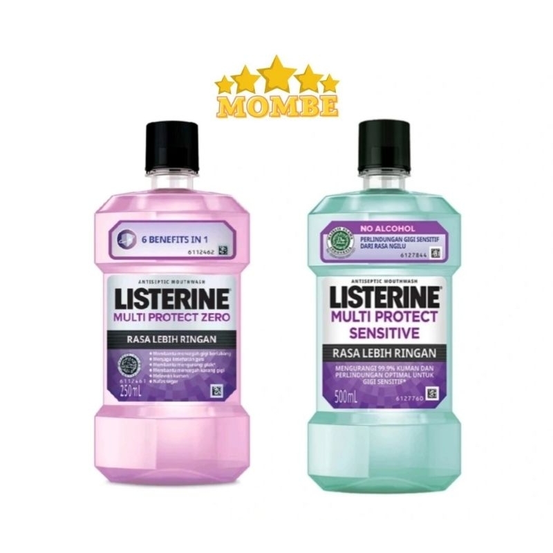 LISTERINE MULTI PROTECT SENSITIVE/ ZERO MOUTHWASH - OBAT KUMUR 250ML & 500ML