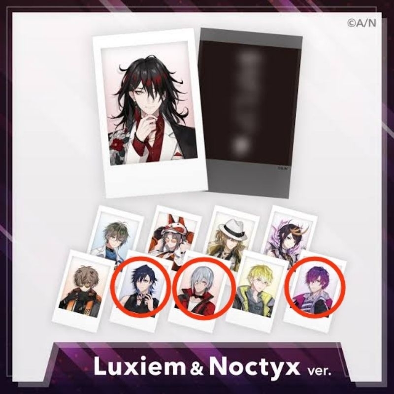 Nijisanji EN Luxiem Noctyx Snapshot Card Polaroid Cheki Photocard