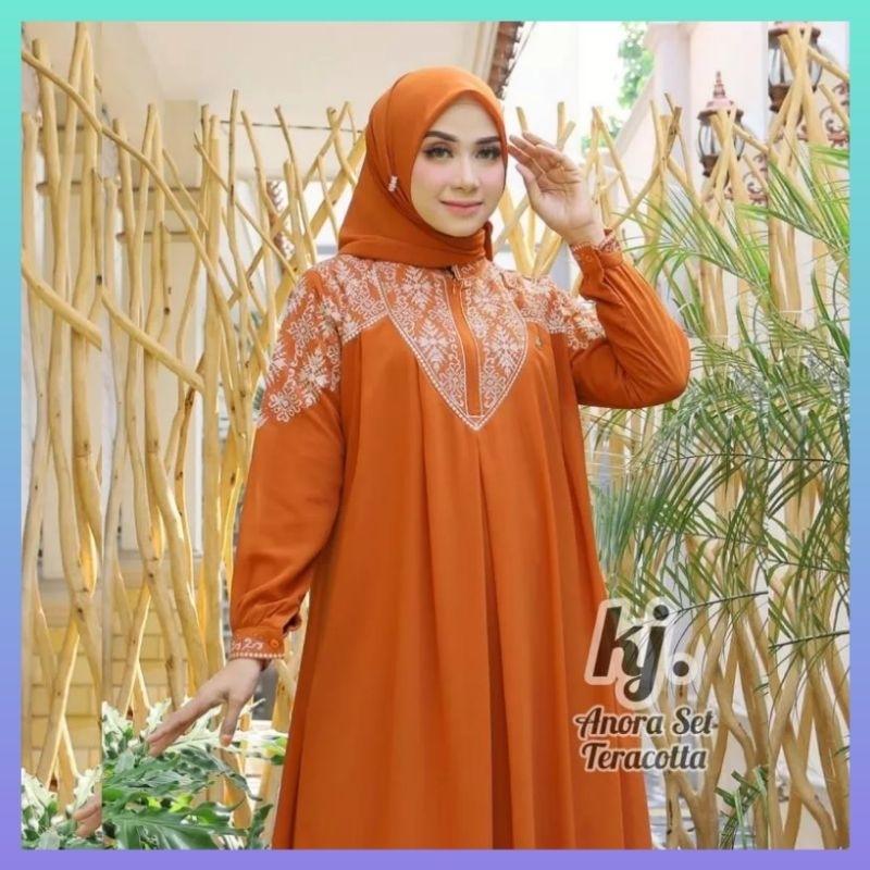gamis free hijab bordir gamis terbaru gamis pesta gamis terlaris fashion wanita gamis anora bata