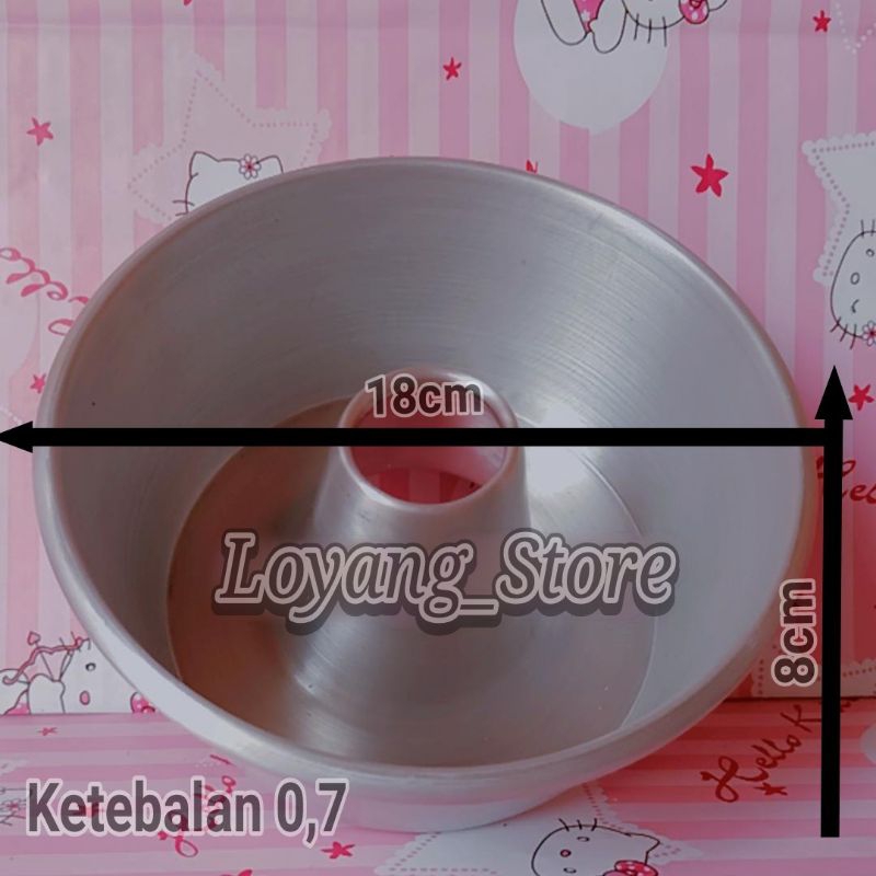 Loyang Tulban Press 18 cm Cetakan Kue Bolu Aluminium Anti Lengket