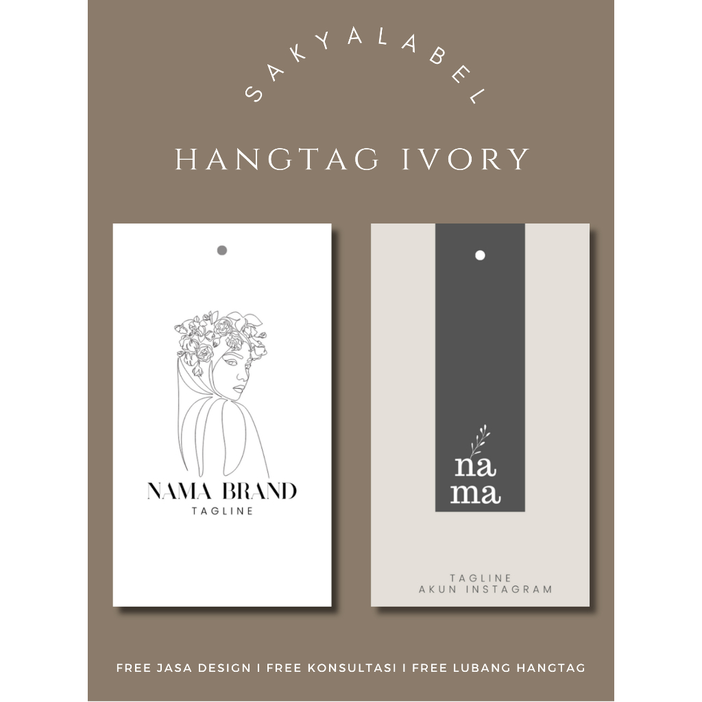 

Hangtag Label Baju Murah bahan ivory