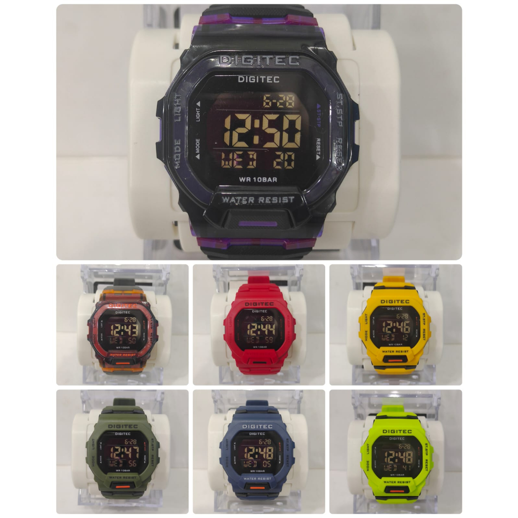 Jam Tangan Pria Digitec DG5169 DG5169T DG-5169T DG 5169 Tali Rubber
