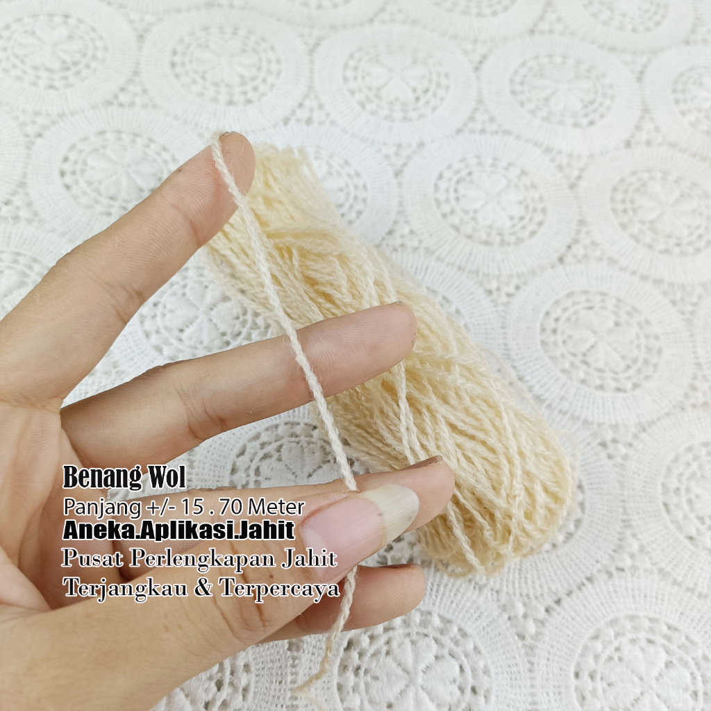1 BIJI BENANG WOL KECIL  -/+ 15,70 METER / BENANG WOOL / BENANG SULAM / BENANG RAJUT