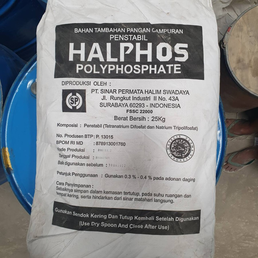 

Halphos Polyphosphate 25 Kilogram Pengenyal Bakso Daging