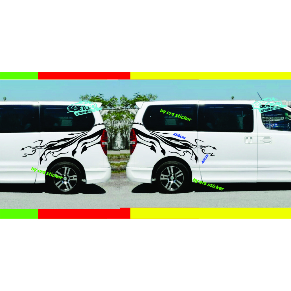 list mobil stiker mobil motif bunga universal mobil list body samping cutting stiker