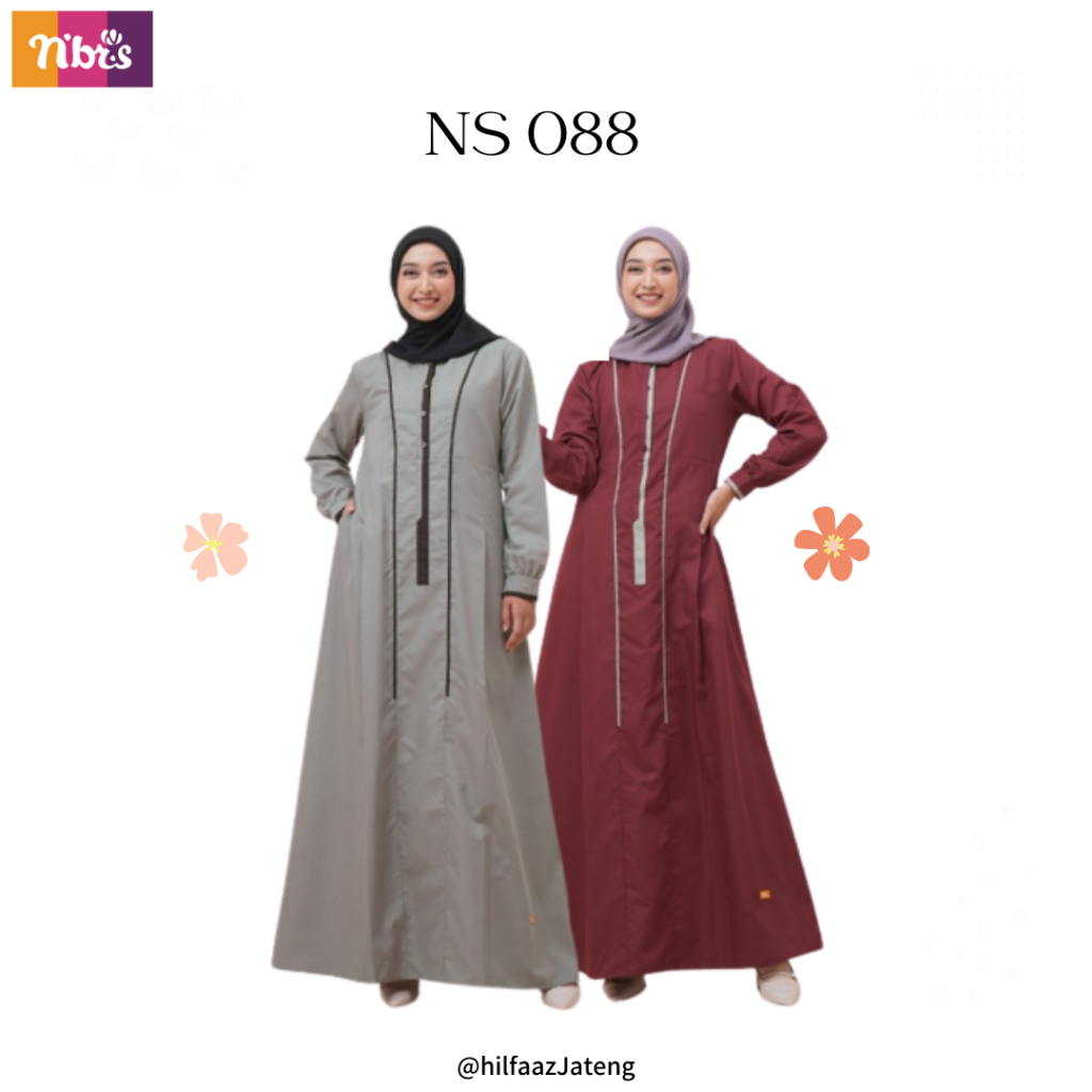 Gamis NIBRAS NBC 022 / NIBRAS ORIGINAL / GAMIS MODERN / GAMIS CANTIK / GAMIS BERKUALITAS / GAMIS DEW
