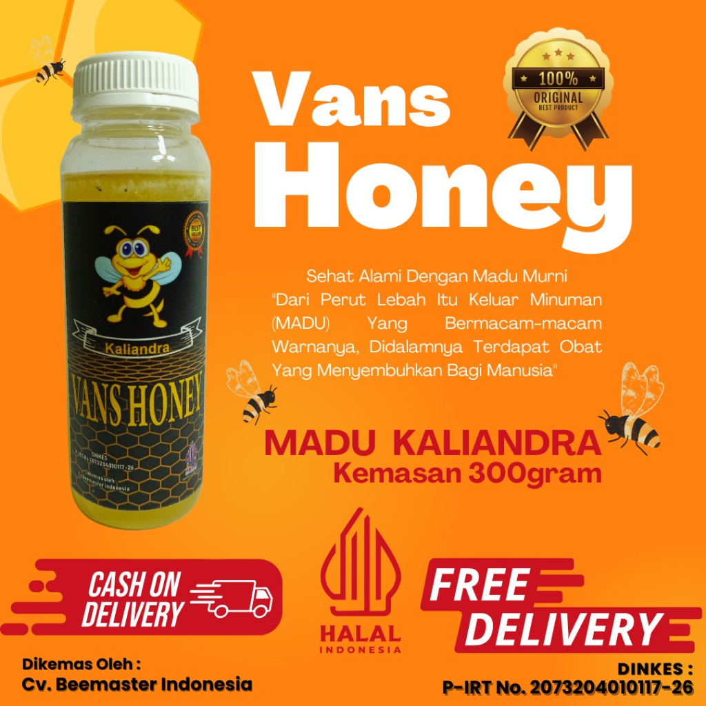 

MADU KALIANDRA 300G MURNI ASLI 100% ALAMI PURE NATURAL HONEY