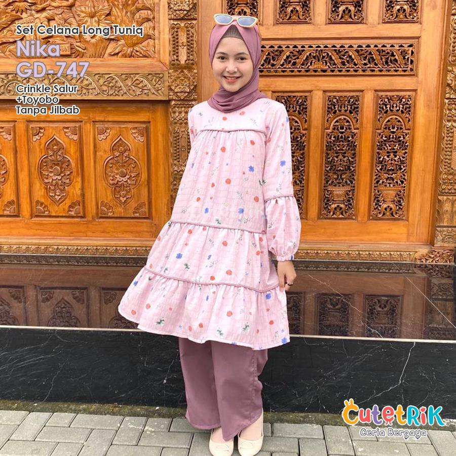 TUNIK ANAK CUTETRIK / SETELAN CELANA ANAK PEREMPUAN / SETELAN CELANA PANJANG ANAK PEREMPUAN / SETELA