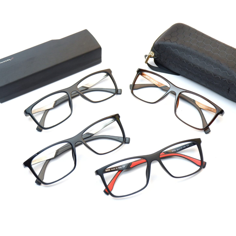 Kacamata Pria antiradiasi / kacamata minus Lensa Photocromic Blueray Bluecromic E 053