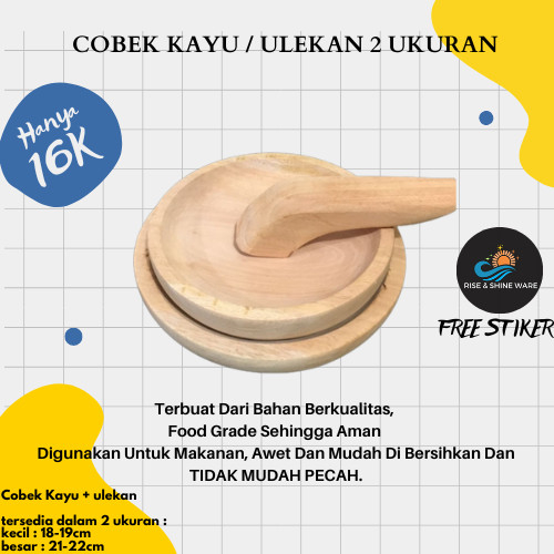 

Cobek Kayu + Ulekan 2 Ukuran