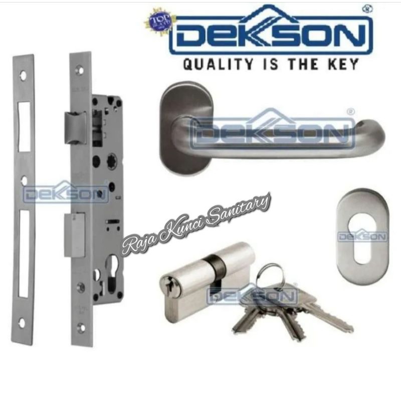 Paket Lengkap Handle Alumunium Dekson LHTR 84030/Black/SSS/Handle Alumunium/Original Dekson