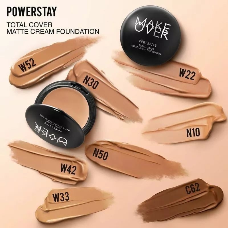 MAKE OVER Powerstay Total Matte Cream Foundation - Makeover bedak basah 12g