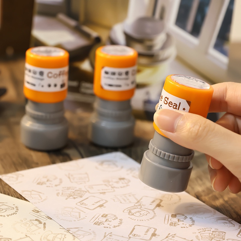 

Coffee Series Cartoon Sketch Decorative Stamp
