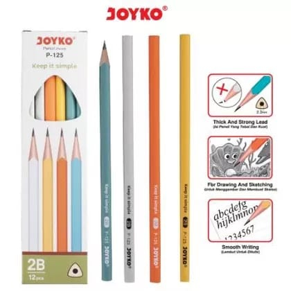 

Pensil Joyko PASTEL P-125 Pastel 2B - (12Pcs)