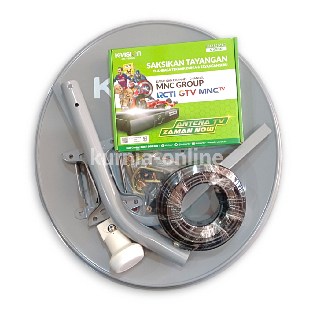 Parabola mini kvision odu 45cm paket receiver kvision C2000 K2000