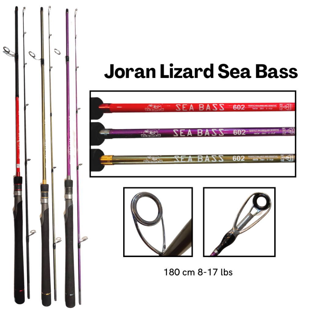 Joran Spinning Lizard Sea Bass Carbon Solid Stik Pancing Pegangan Full Busa Eva