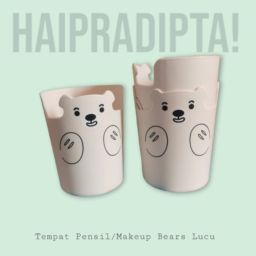

Tempat Pensil/Makeup Karakter Bear Matte Lucu
