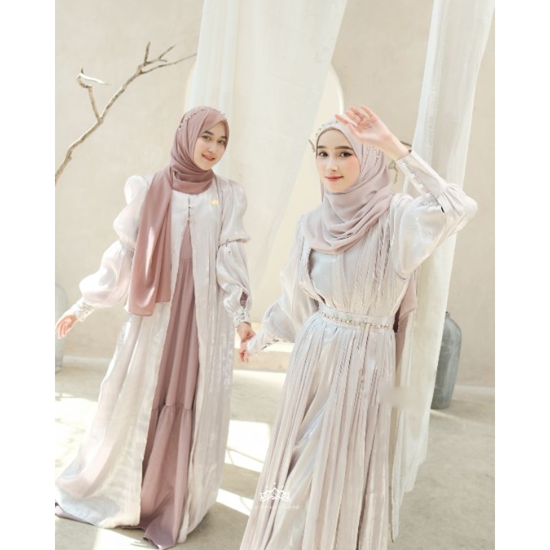 READYSTOK ❗❗ Daisy Shimmer Dress by Kazami - Kazami Store - Abaya Umroh - Abaya Haji - Abaya Hitam -