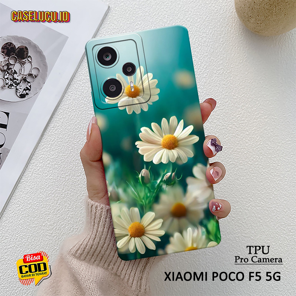 Softcase Hp Xiaomi Poco F5 5G Terbaru - Fashion Case Bunga - Case Xiaomi Poco F5 5G  - Casing Hp Xia