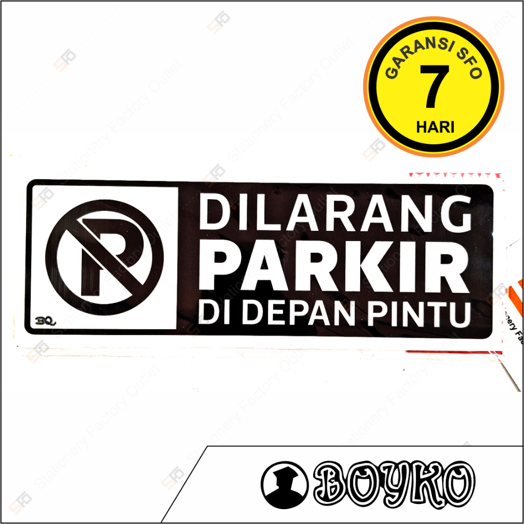 

Akrilik Dilarang Parkir Di Depan Pintu Hitam - Acrylic 25cm x 9cm Full Black - SFO Semarang Official
