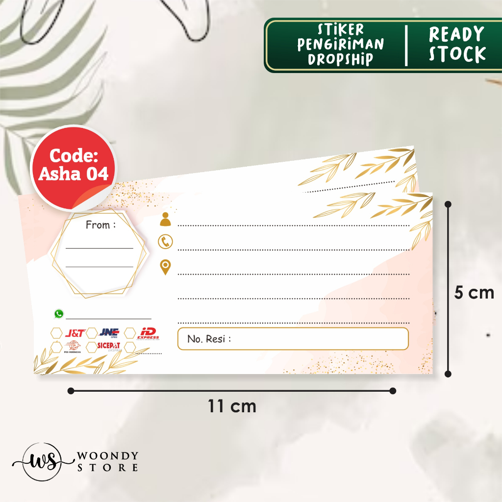 

STIKER LABEL PENGIRIMAN DROPSHIPPER READY - ASHA 04