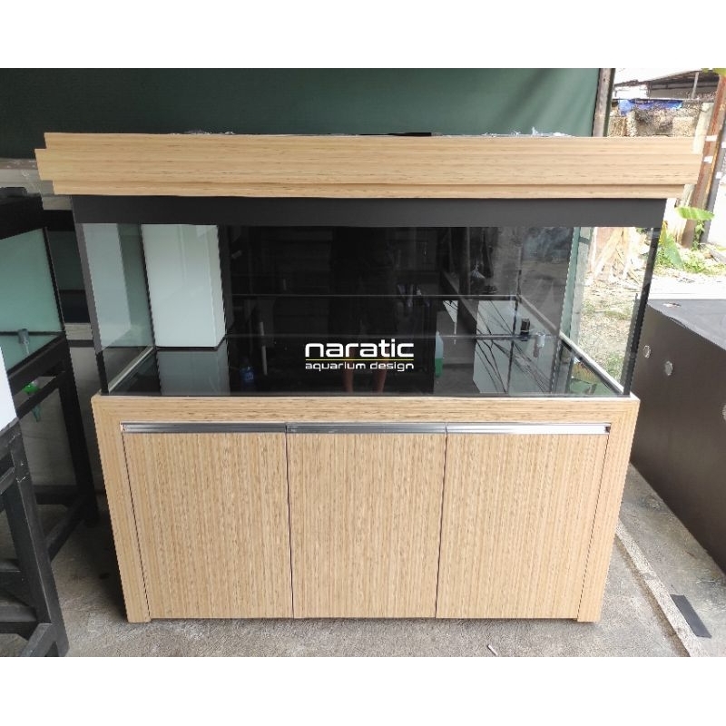 Aquarium kabinet 150x60x60 10mm fullset - Woodgrain