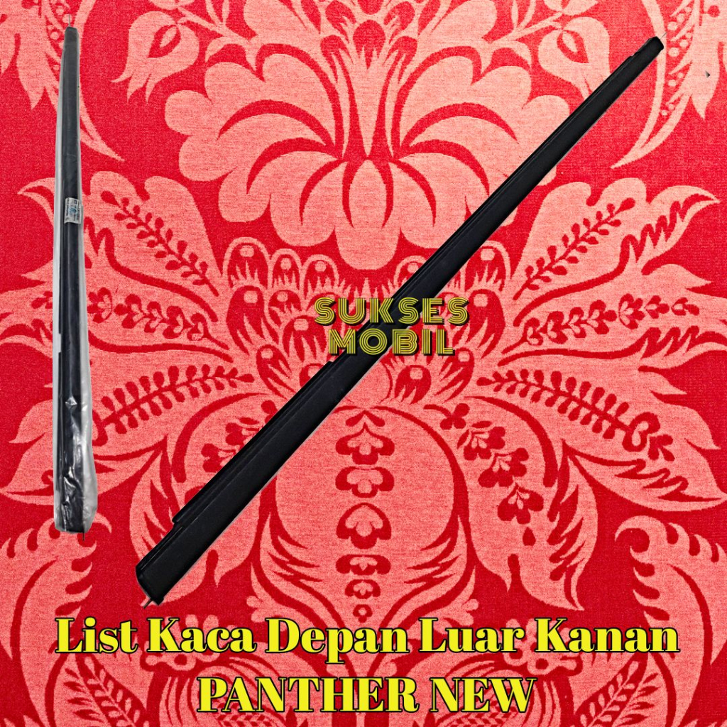 Weather Strip/List Kaca Mobil/Karet Pelipit ( Hitam ) PANTHER NEW