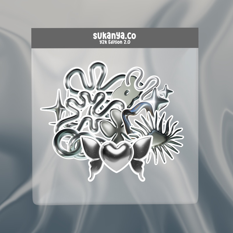 

sticker aesthetic y2k edition 2.0 ukuran A6