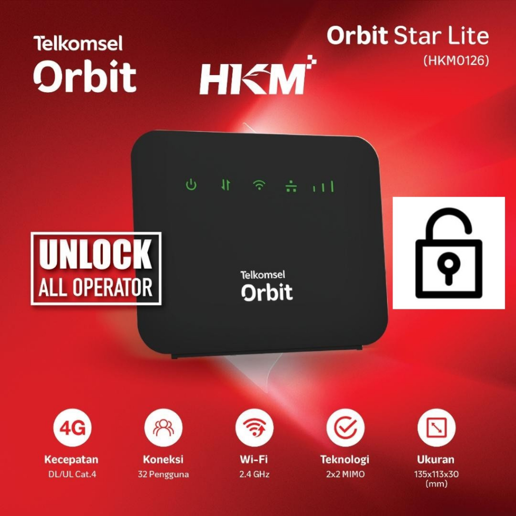 Modem 4G Wifi Orbit Star Lite Black HKM0126