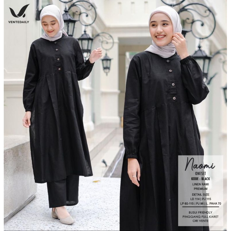 Naomi One Set Vente Daily Setelan Wanita Celana Jumbo Ld 114 [ READY COD ]