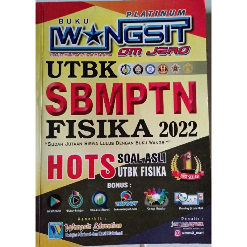 buku second, UTBK SBMPTN Fisika 2022, Jeroanayam, Wangsit Education