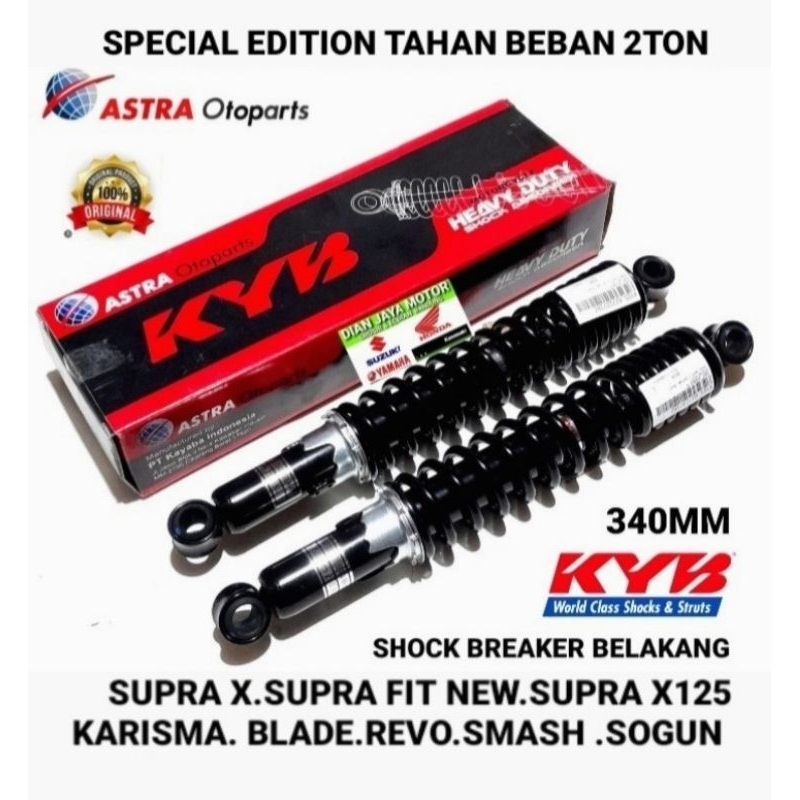Shock Breaker Belakang KYOS-OZ71071HZ  Kayaba  HEAVY DUTY 340MM .Supra fit new. supr x125 .Karisma  