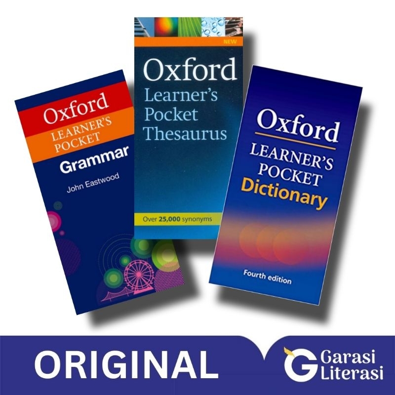 Paket Kamus Oxford Pocket, Grammar, Thesaurus (ORIGINAL)