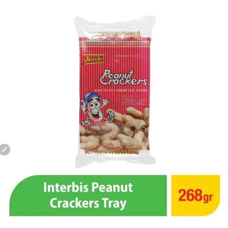 

Interbis Peanut Cracker Biskuit Kacang Tray 268 gr