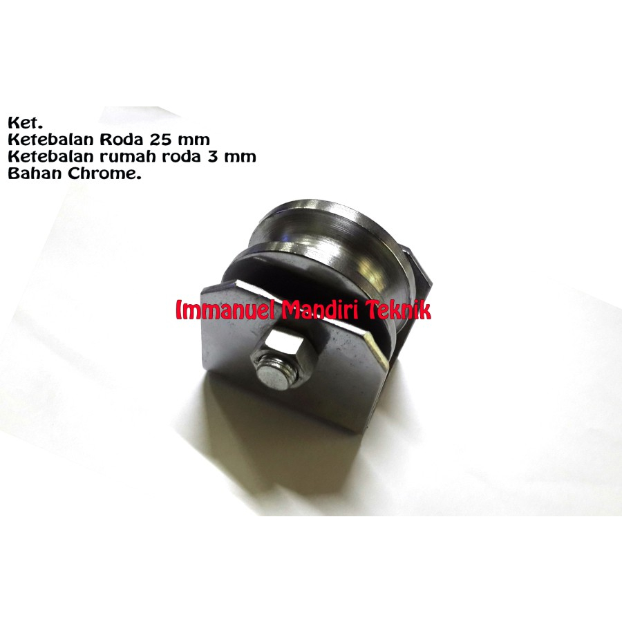 Roda Pagar 6 cm Bahan Chrome Tebal