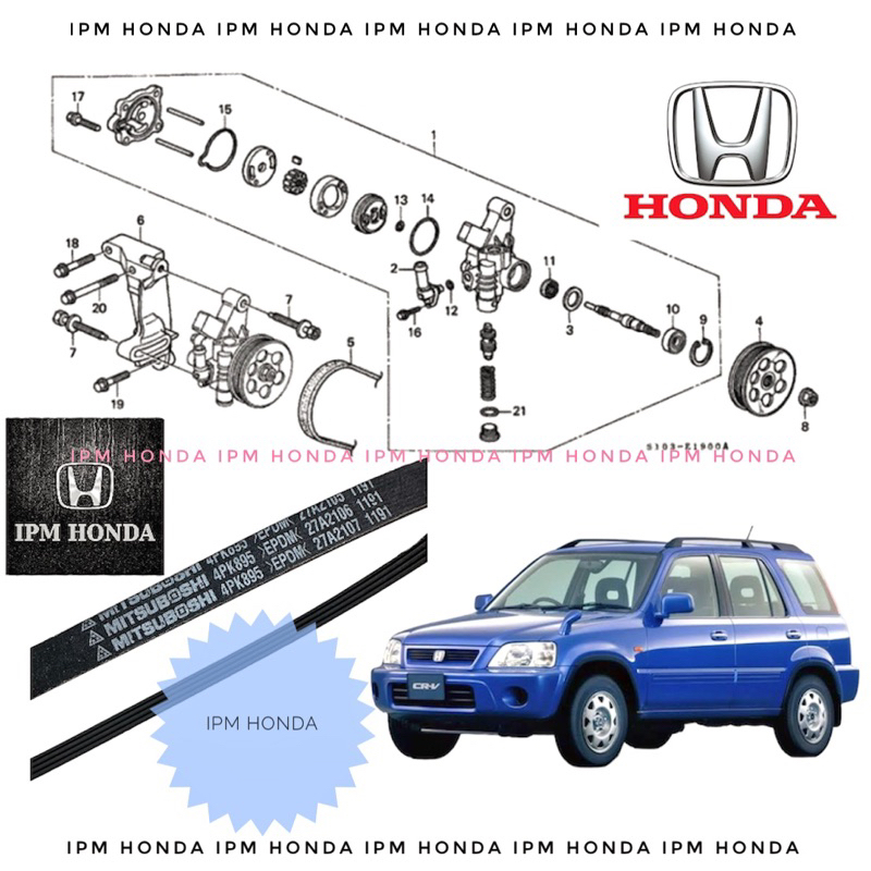 4PK 820 - 845 - 895 Fanbelt Fan belt Tali Kipas Honda CRV Pertama GEN 1 RD1 1997 1998 1999 2000 2001
