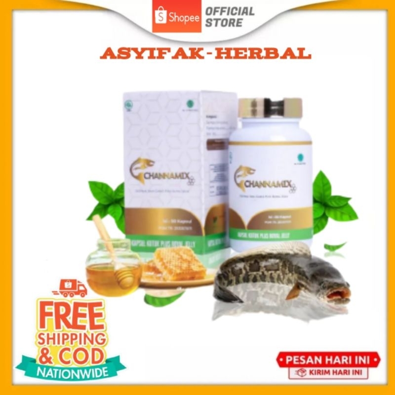 

Channamix Kapsul Exstrak Ikan Gabus Atau Kutuk isi 50 Kapsul, Kapsul Kutuk Protein Tinggi