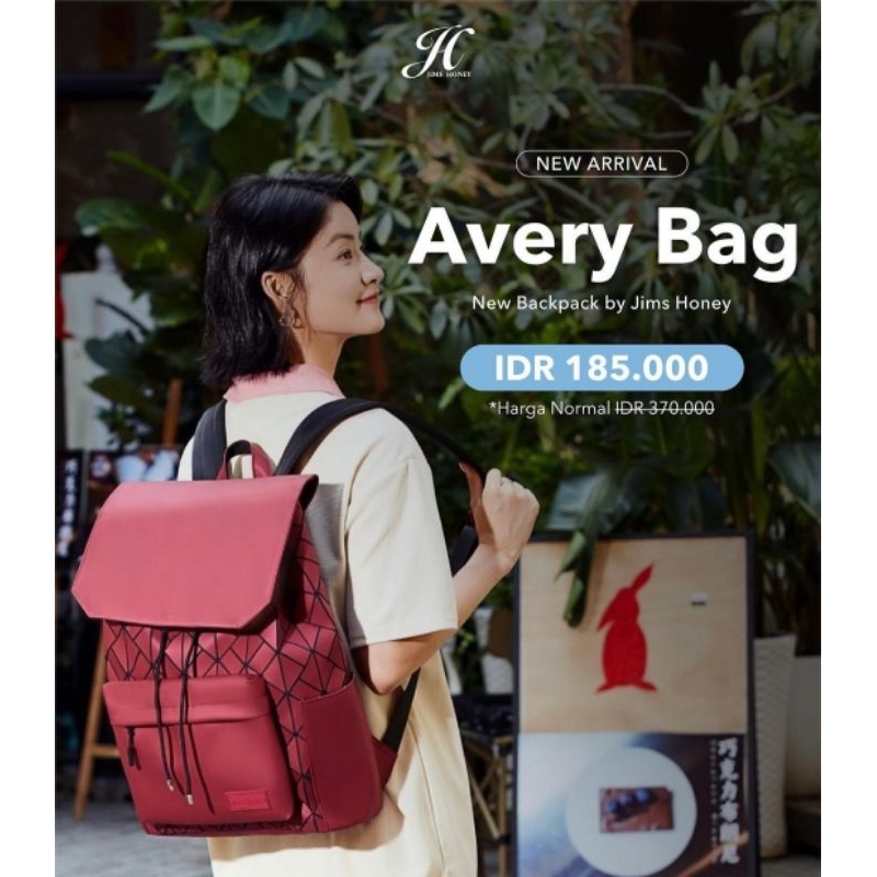 JIMS HONEY - AVERY RANSEL TAS SEKOLAH AVERY BACKPACK JIMS HONEY BISA COD