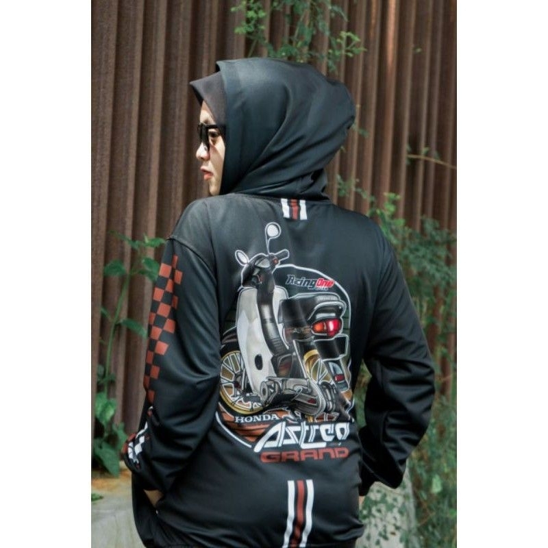 (COD) JAKET RACING ASTREA GRAND COKLAT NEW ORIGINAL