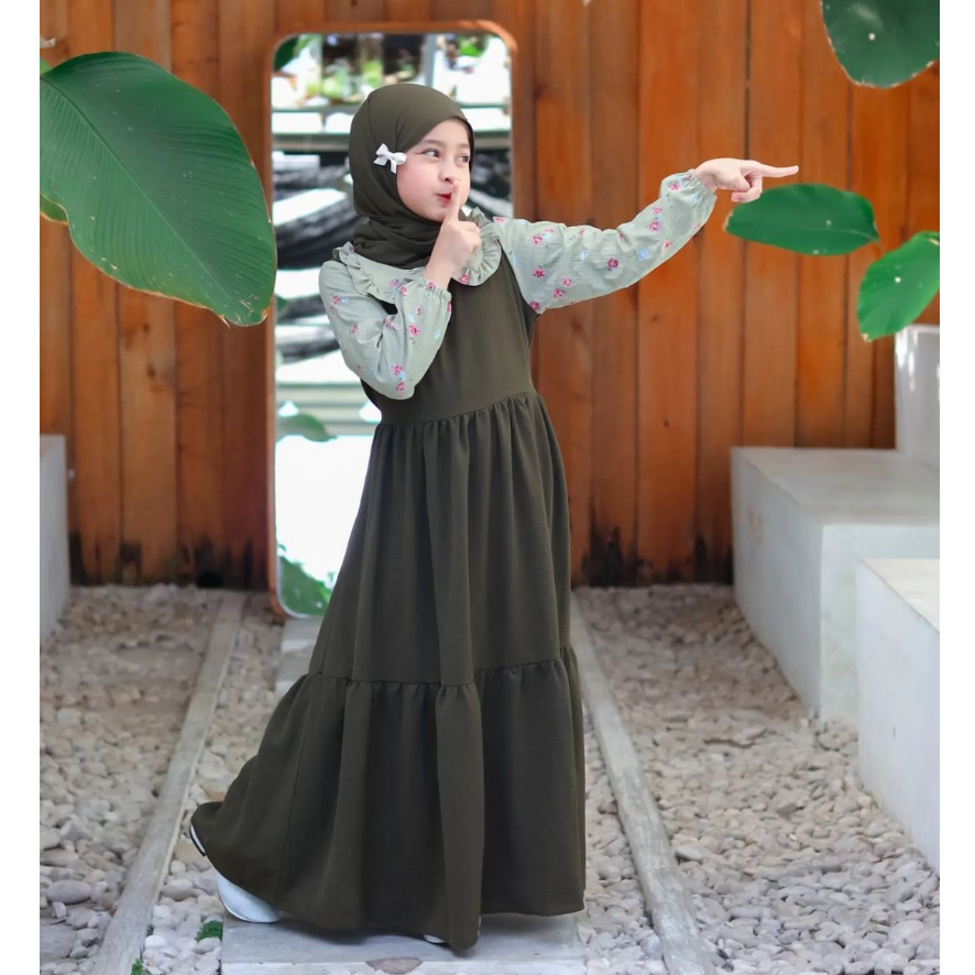 Terlaris Gamis Anak Perempuan 3-5 Tahun Delisha Gamis Anak Perempuan