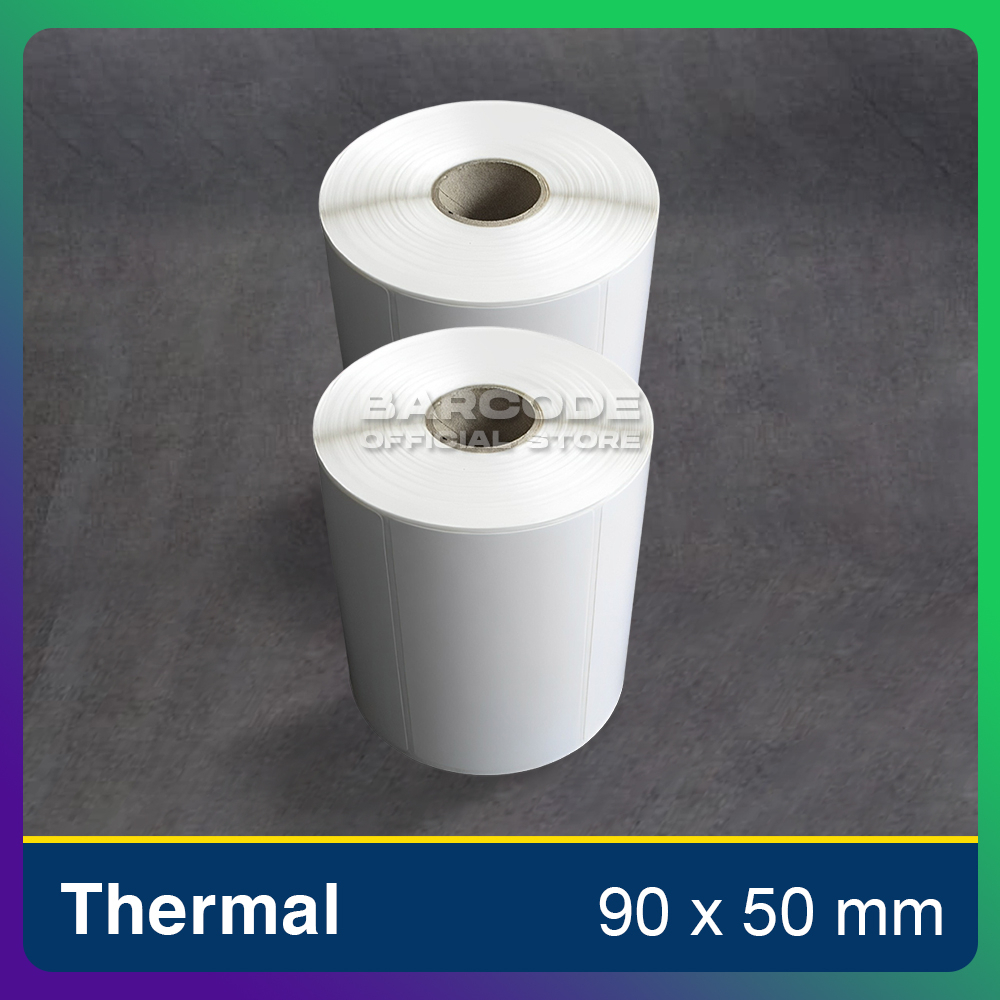 

Label Stiker Termal 90x50mm / 90 x 50 / 90x50 mm 1 Line (1 Slop)