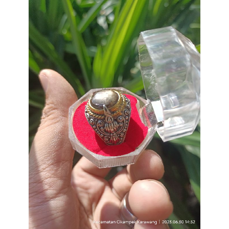 Black safir Star thailand Ring 7, 5 dimensi 12x10x4
