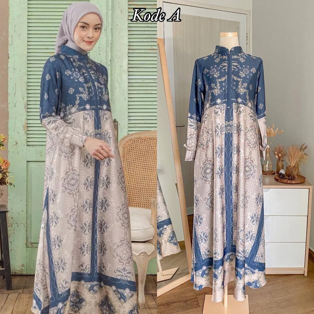 GAMIS MAXMARA LUX GAMIS AURORA  / GAMIS ARMANY / SILK MOTIF / BAJU WANITA / DRESS WANITA / GAMIS DIO