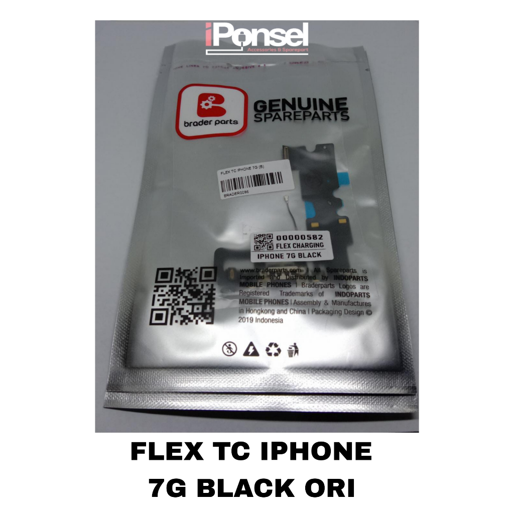 FLEX TC IPHONE 7/7G WHITE BLACK ORI
