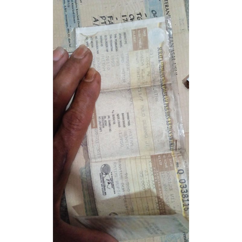 surat fizr 1993 plat B