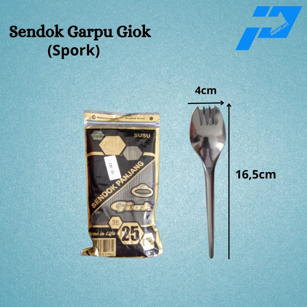 Sendok Garpu 2in1 Plastik/Spork Giok/Sendok Garpu 2in1 Giok