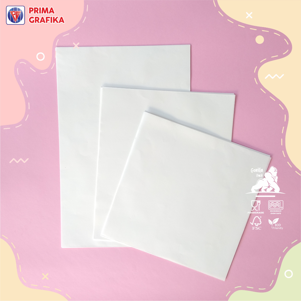 

Kertas Roti Polos Foodgrade 24 x 64 cm Greaseproof - Wrap Paper / Kertas Pembungkus