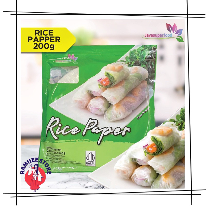 

200gr Rice Paper / Banh Trang Bulat High Quality Rice Paper 22cm / Kulit Lumpia Vietnam Rice Paper / rice roll spring roll / Salad Wrap