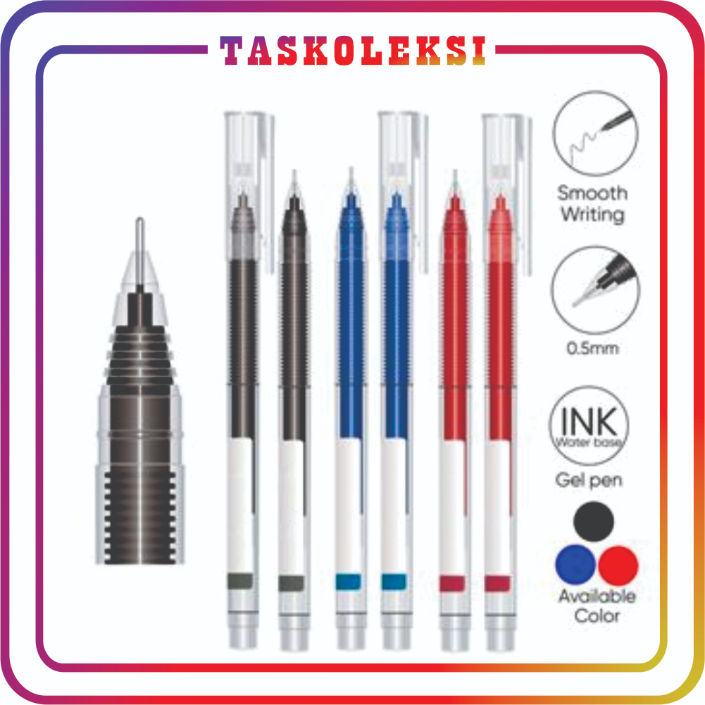 

☛TK☚ 0.5mm Tip Lurus Cair Roller Ball Pen Kantor Tabung Jarum Penuh Siswa Ujian Gel Pena-Le S083